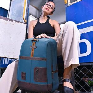 GEAR Faux Leather Color Block Laptop Bags 29 L